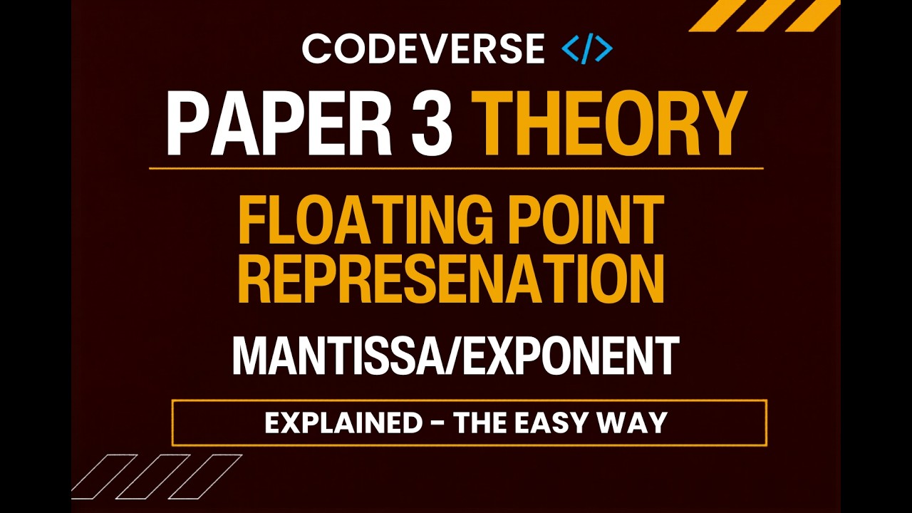 Floating  Point Representation | Mantissa & Exponent | A2 Computer Science