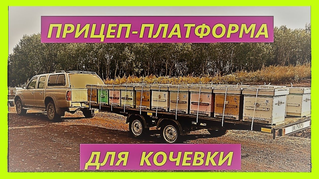 Большой прицеп для перевозки пчел на 1500кг - ОТЗЫВ