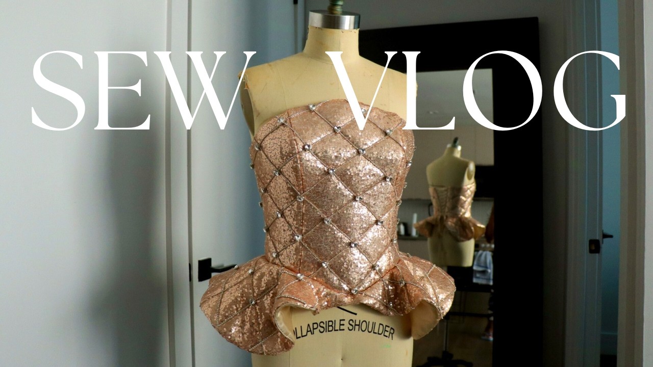 The Making Of My Quilted Sequin Rhinestone Corset |Part 3