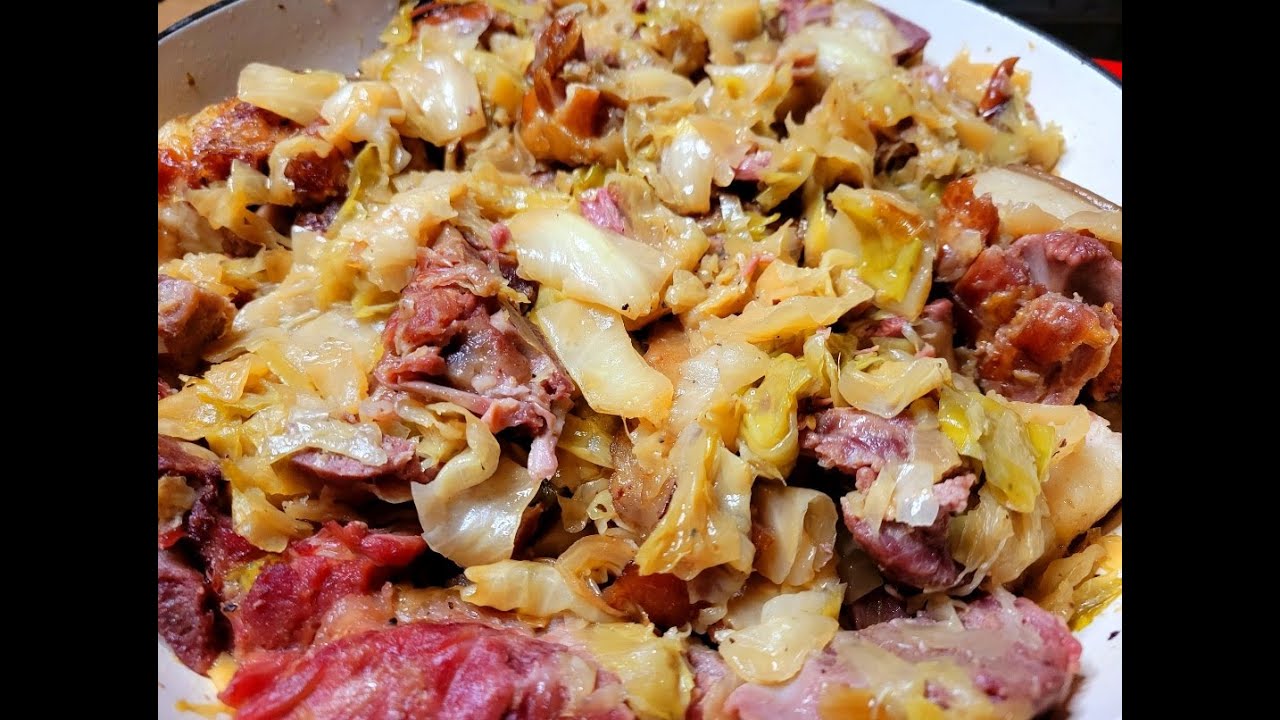 SMOTHERED CABBAGE AND NECKBONES