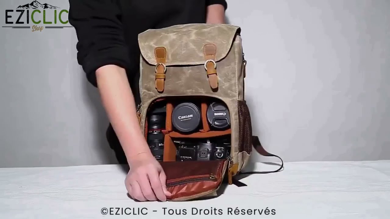 Le Sac &agrave; dos photo vintage qui vous permet de d&eacute;gainer votre appareil photo en 1.1 seconde - L'Adams
