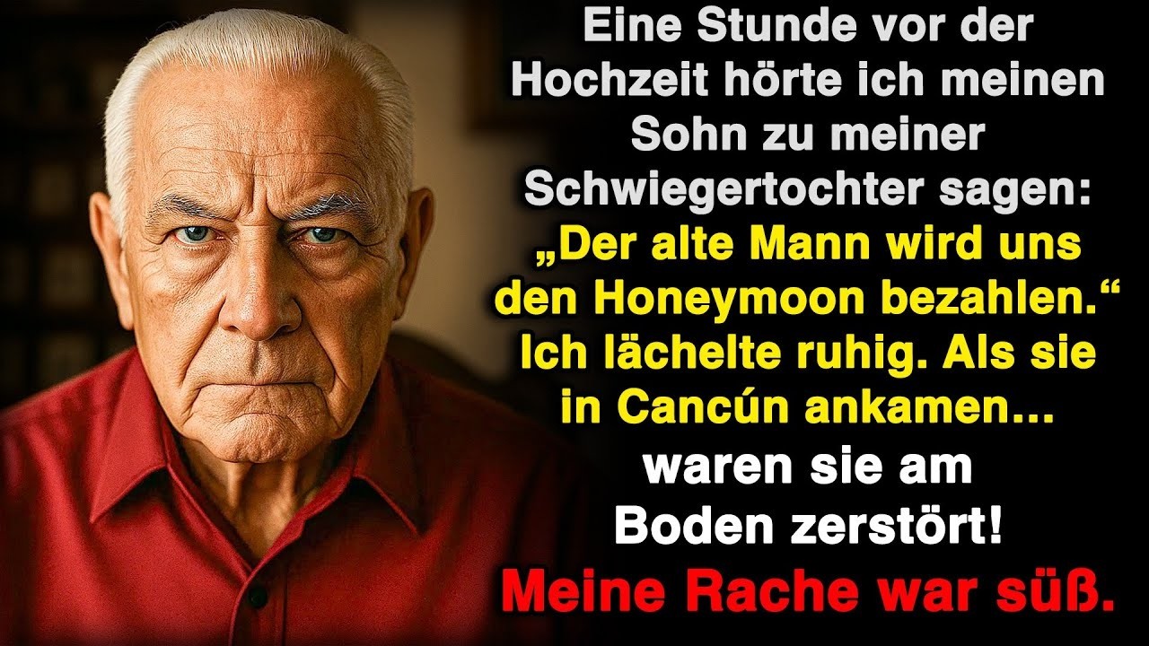 Vor der Hochzeit hörte ich das Geständnis meines Sohnes: „Die Flitterwochen zahlt der alte Mann!“