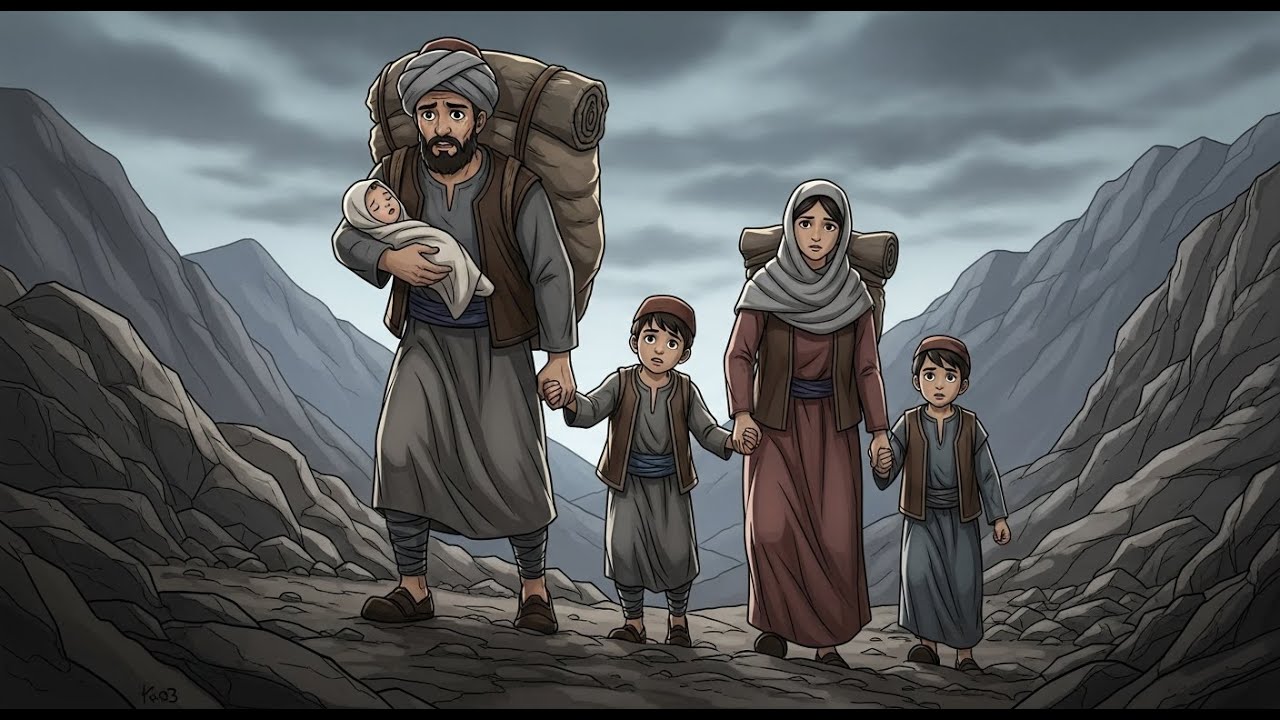 قصة الحط,اب الذي فر, بأطفاله إلى الجبل من القهر فأعاده الله شاهد,ا على الحق