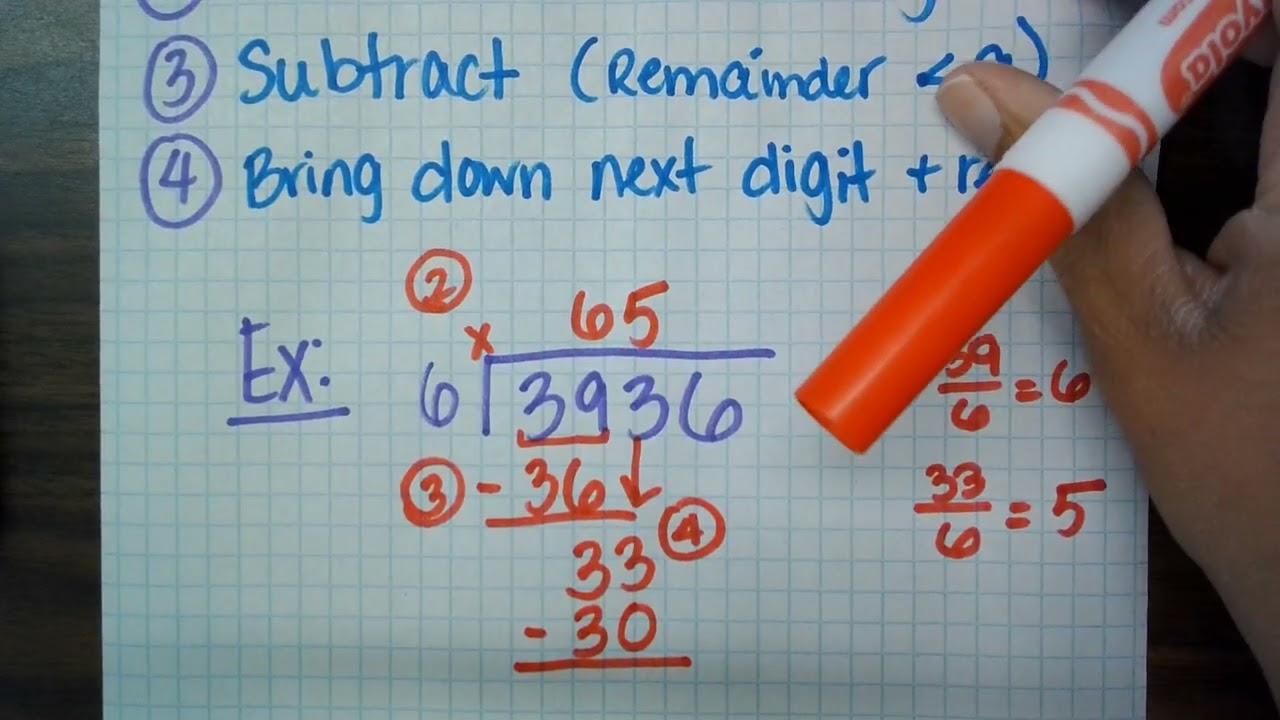Long Division HW help