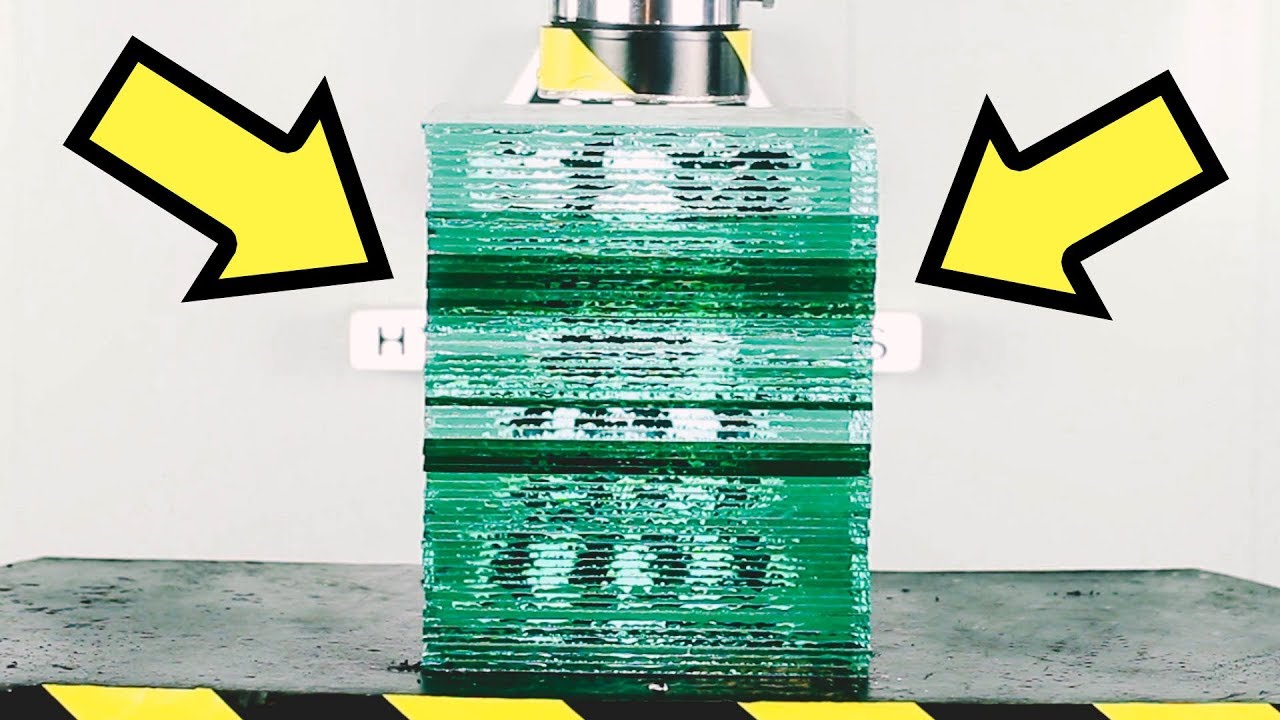 EXPERIMENT HYDRAULIC PRESS 100 TON vs Things From Glass