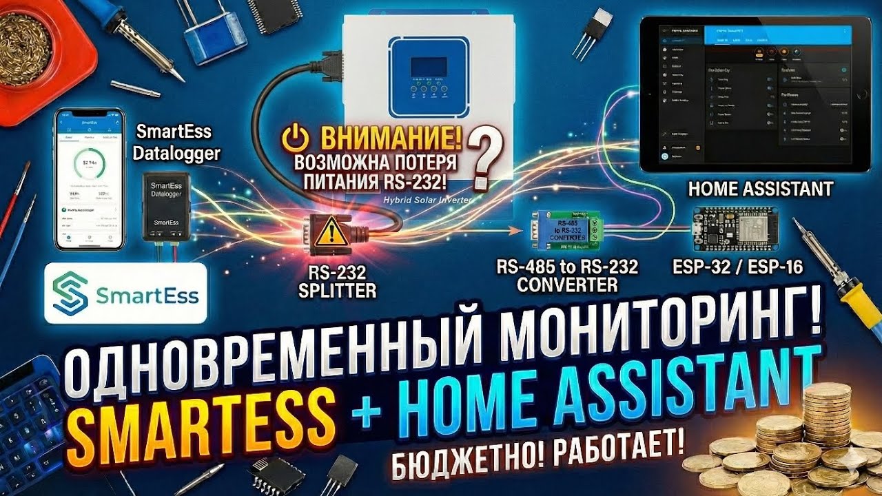 Бюджетный взлом инвертора! 🛠️ SmartEss + Home Assistant работают в паре. Это реально!