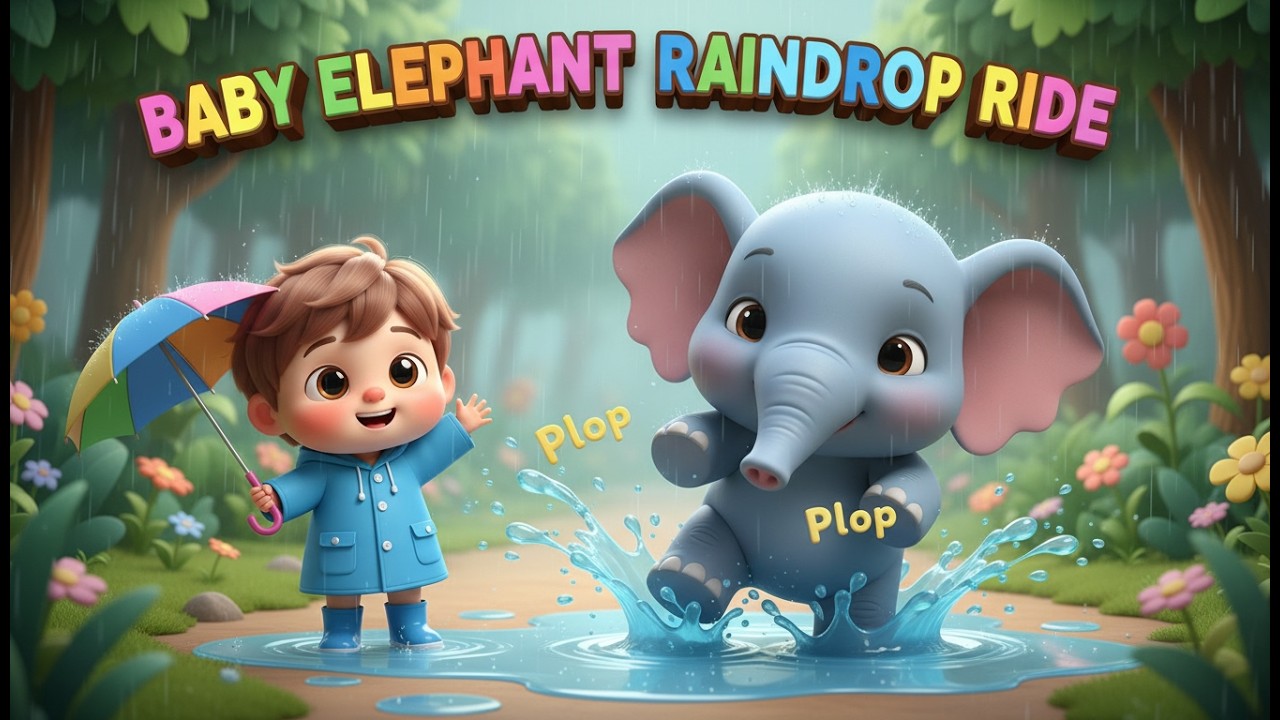 Baby Elephant Raindrop Ride – Nursery Rhyme, Rainy Day Fun, and Playful Adventure