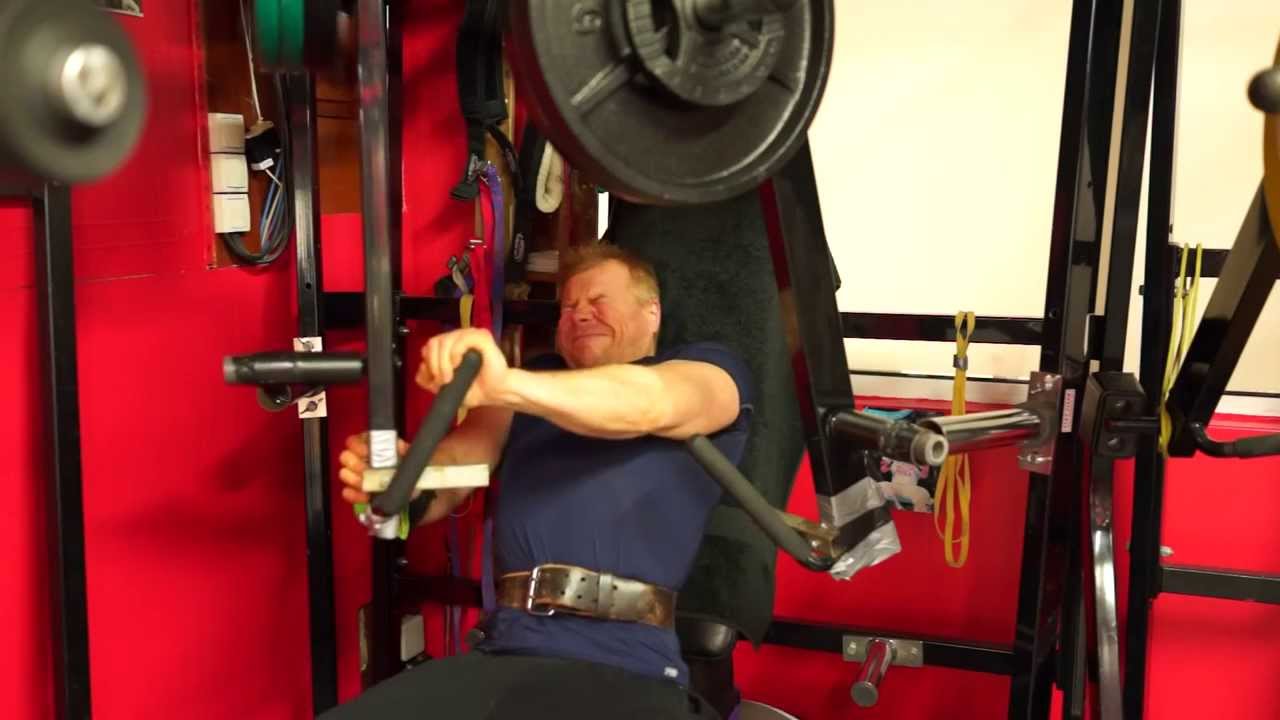 Michael Gundill performs a press-fly combo on a Hammer chest machine