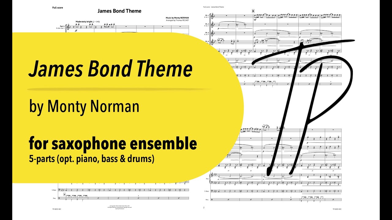 James Bond Theme by Monty Norman for saxophone ensemble