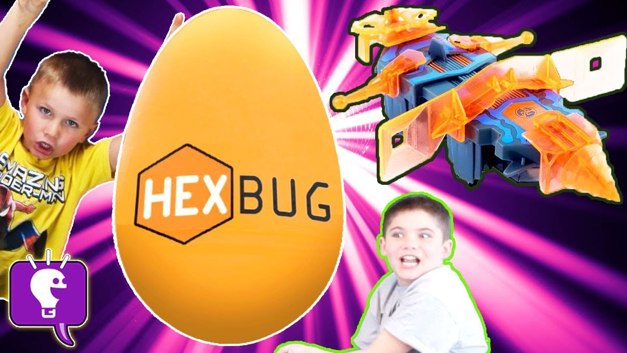 GIANT HEXBUG Surprise Egg and TOYS with HobbyKidsTV