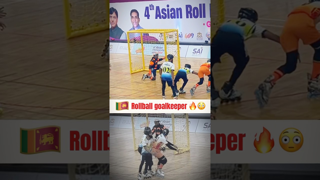 The greatest save 😳🔥 #rollball #goalkeeper #skating @KDilshan