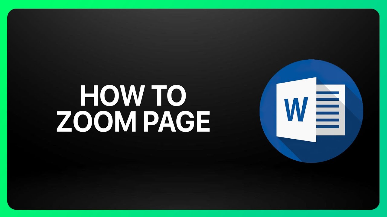 How To Zoom Page In Microsoft Word Tutorial