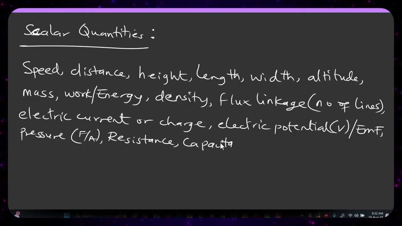 Scalar and Vector Quantities Part1