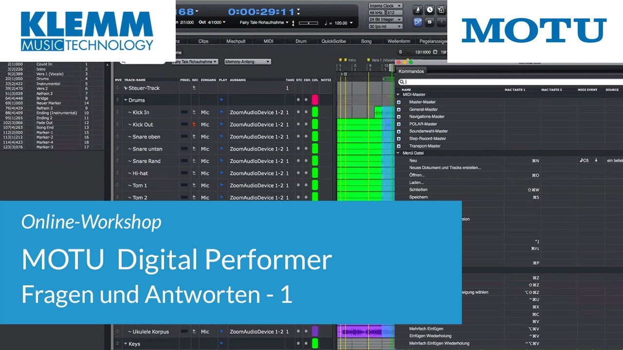 MOTU Digital Performer -  Fragen und Antworten 1