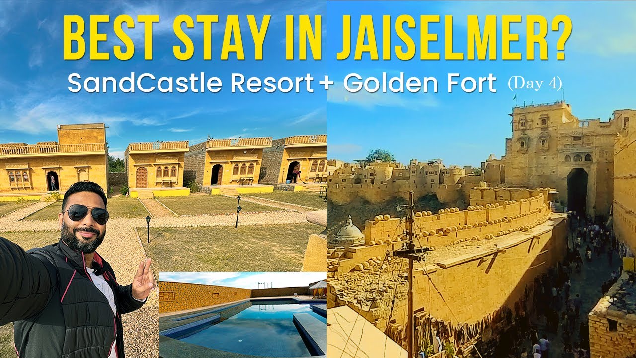 Delhi to Jaisalmer Bike Ride | Day 4 Jaiselmer Fort | SandCastle Resort Review | Raw MotoVlog🏍️