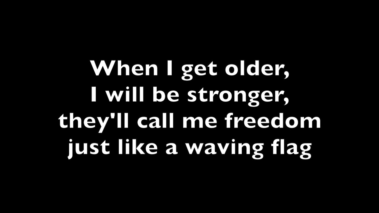 Waving Flag karaoke in D   HD 1080p