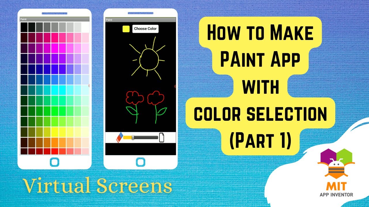 Paint в MIT App Inventor | Приложение для рисования MIT App Inventor (часть 1) | Палитра цветов M...