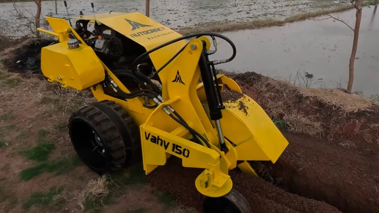 काम बड़े, मशीन छोटी, जगह कम, काम ज्यादा करती है AUTOCRACY MACHINERY Portable TRENCH MACHINE Vahy 150