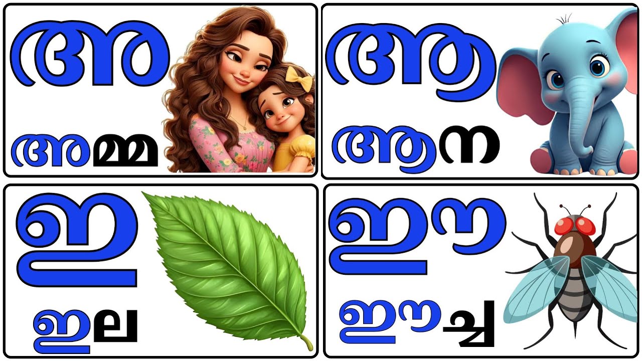 Malayalam Alphabets for Beginners | Easy Letter Learning for Kids