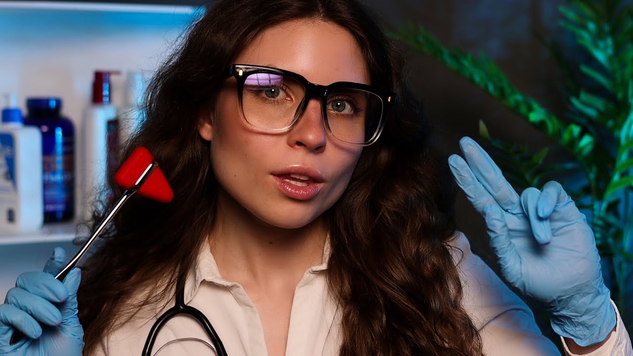 ASMR: Полное обследование черепных нервов в темноте | Проверка слуха, проверка зрения | Медицинск...