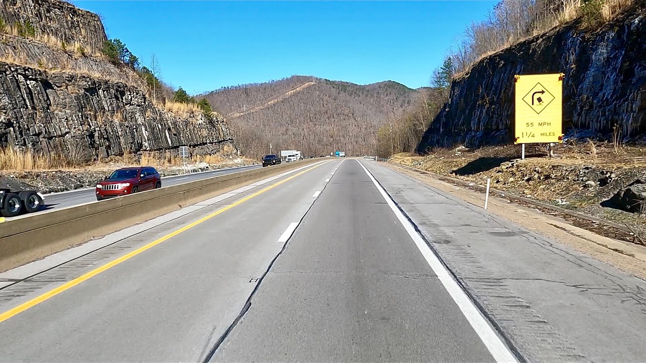 Toll section of I-64 & I-77, south of Charleston, WV
