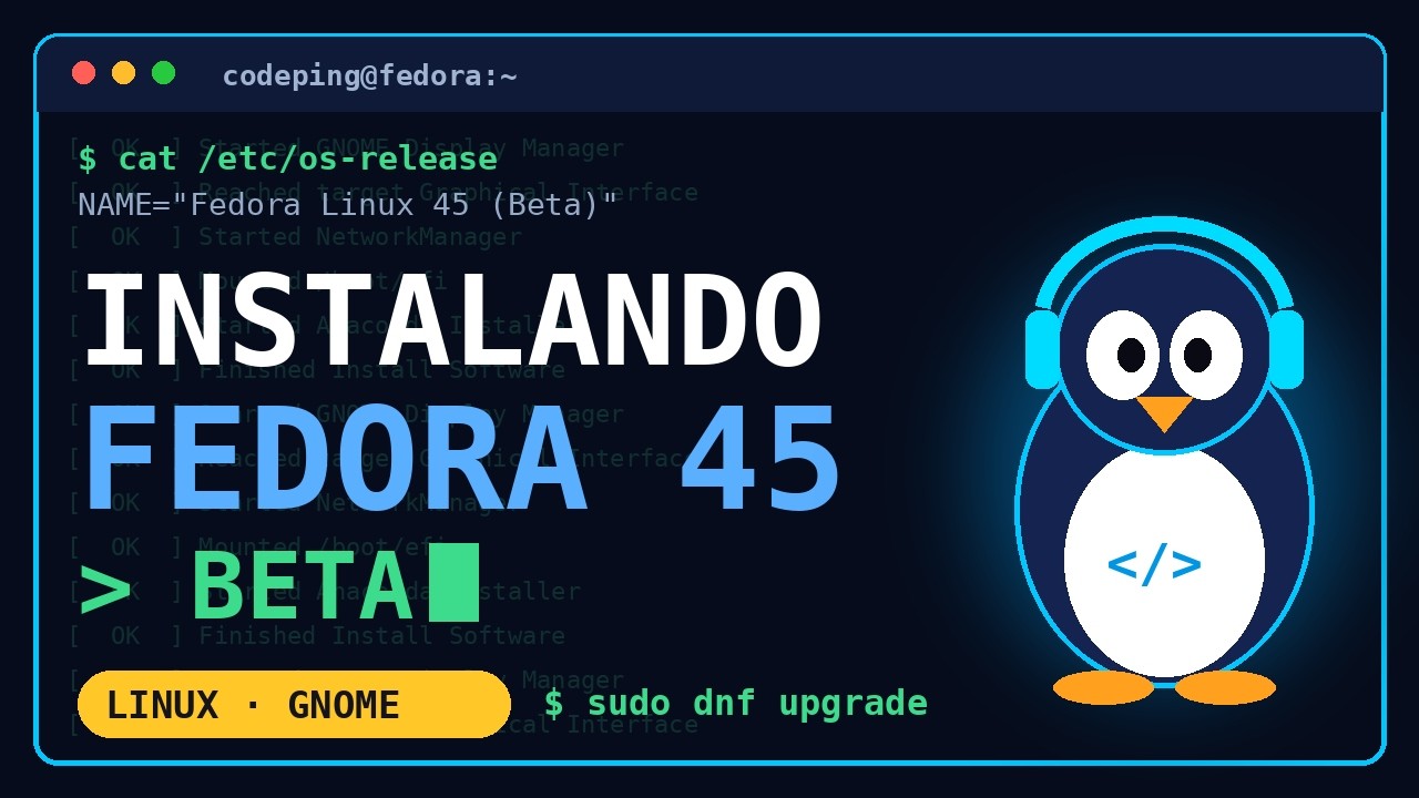 C&oacute;mo instalar Fedora 45 Beta con GNOME en m&aacute;quina virtual