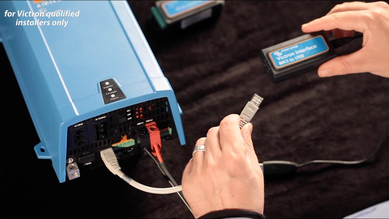 How to configure a Victron MultiPlus with VictronConnect using an MK3-USB adapter