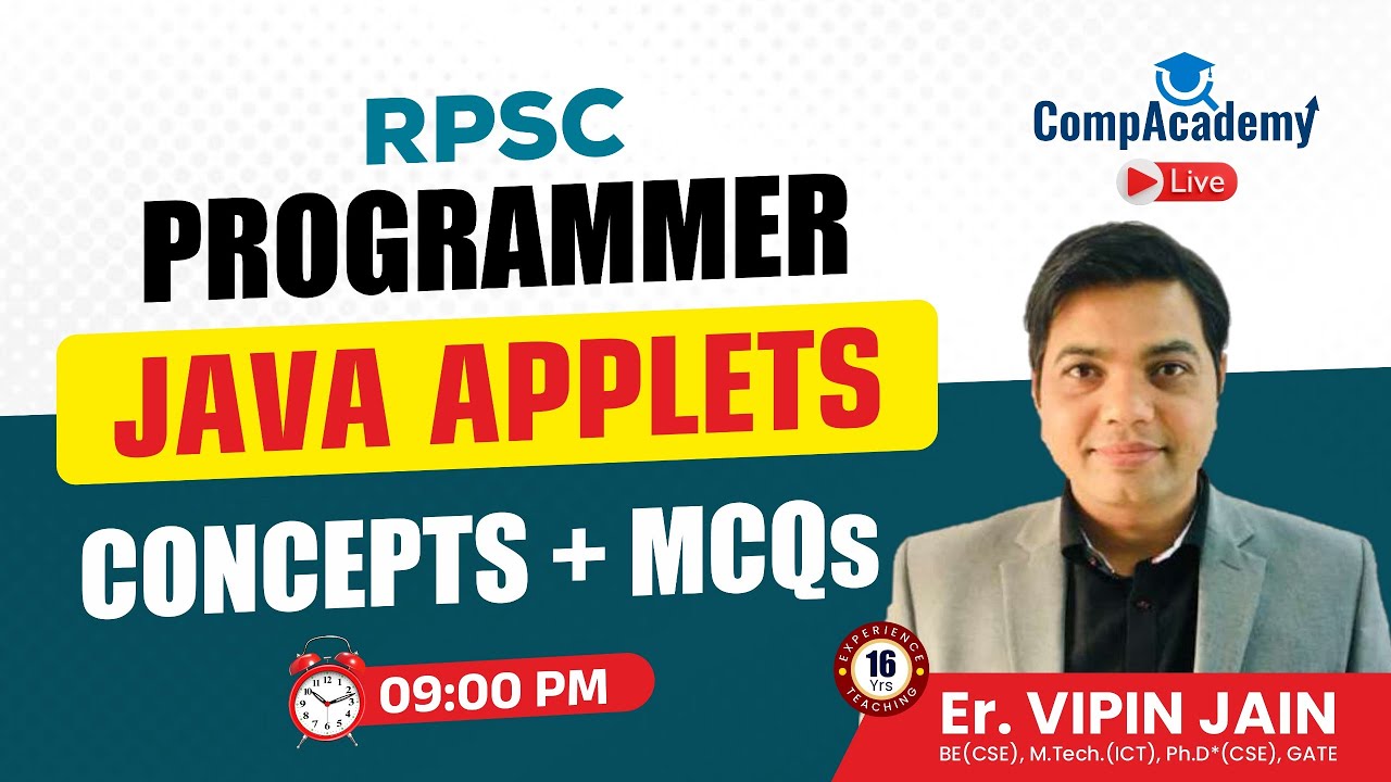 Java Applets | RPSC Programmer 2024 I RPSC Programmer Classes | Test Series | ACP | CompAcademy
