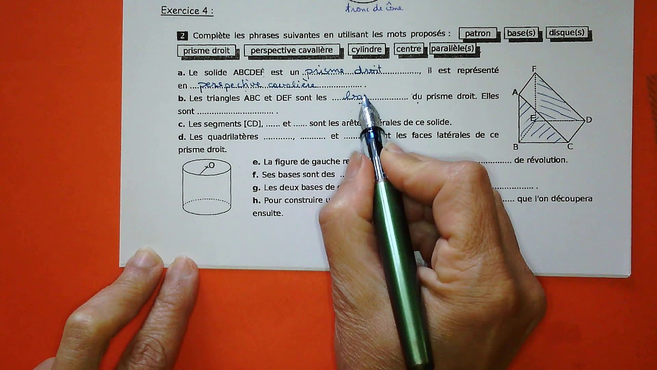 5E Prisme et cylindre --- Correction vocabulaire ex4