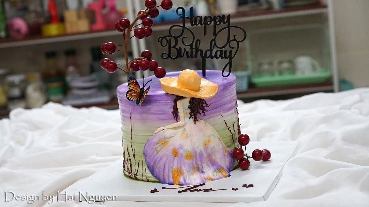 Hướng dẫn trang trí bánh sinh nhật vẽ hình nghệ thuật - Decorate Cake art
