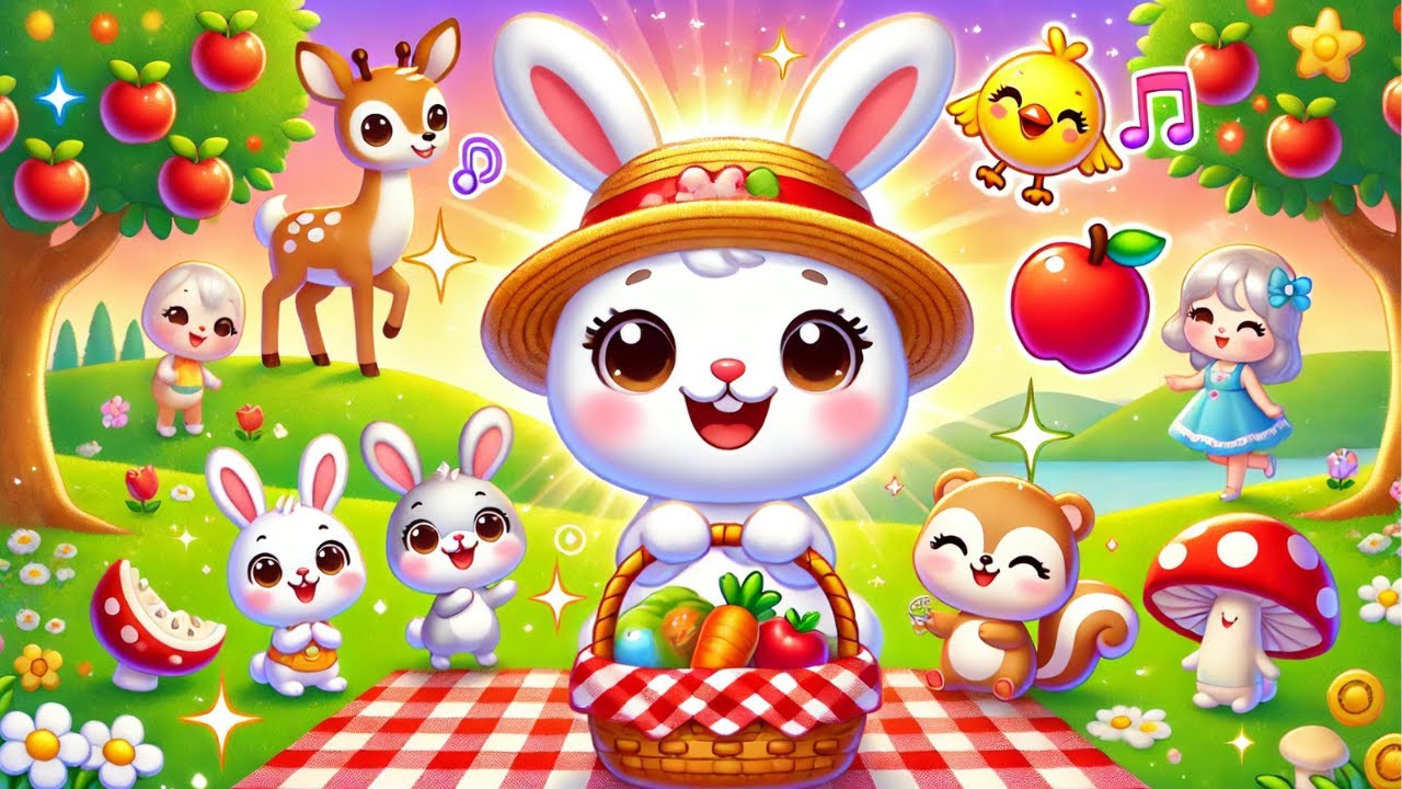 Bunny Hop Picnic Song | Fun Animal Dance & Nursery Rhyme for Kids 🎶