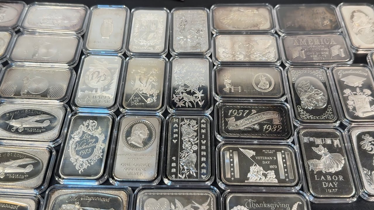 Vintage 1 oz Silver Bars - Madison Mint Full Stack Part 1 - The First 50 oz #vintagesilver #silver 