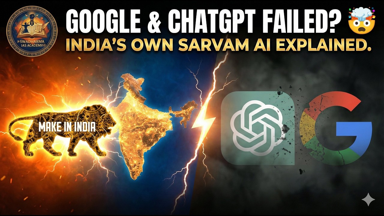 Sarvam AI Explained: India's ChatGPT Killer? | UPSC, APPSC & TGPSC | Swadharma IAS Academy