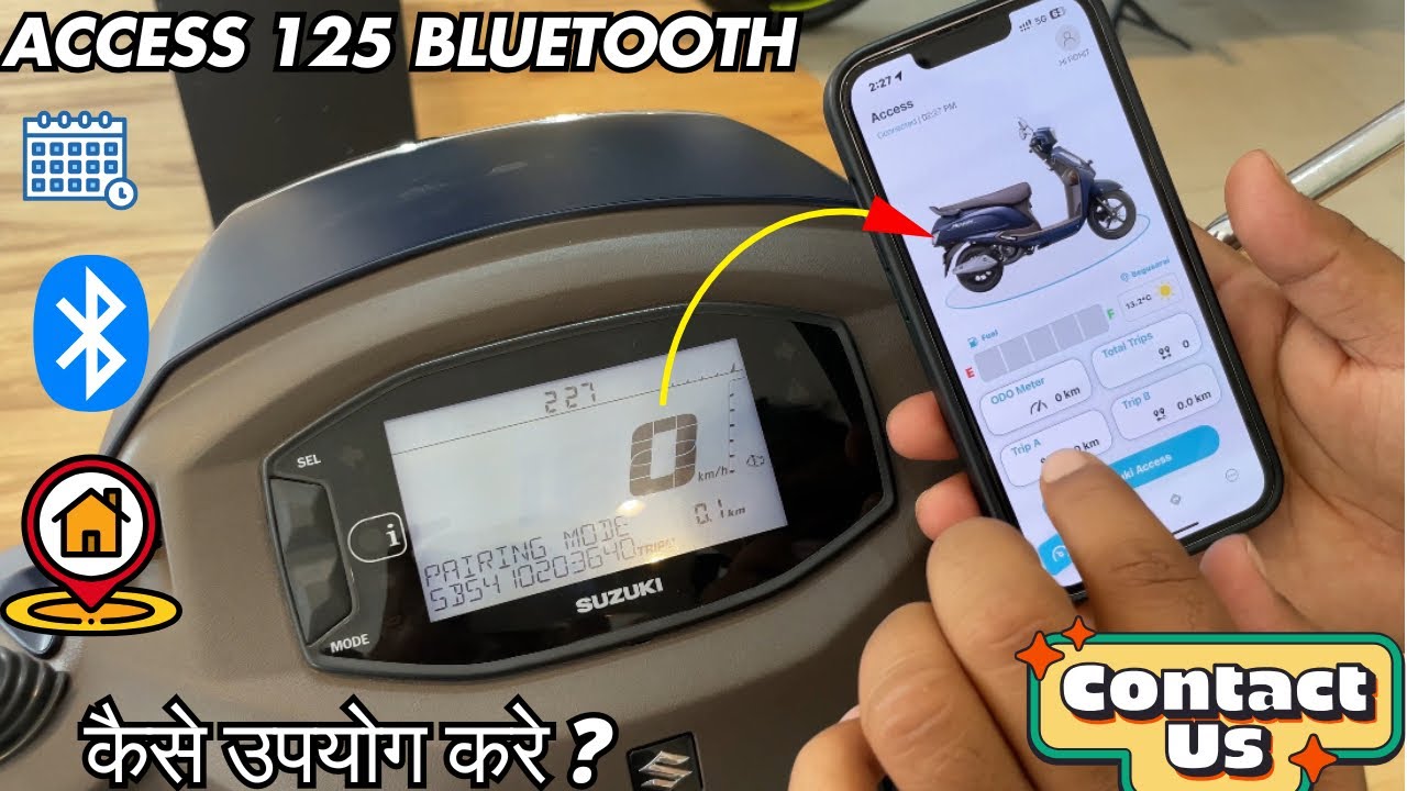 Suzuki Access 125 Bluetooth Instrument Console Explained Android 🤖 And ISO Connect