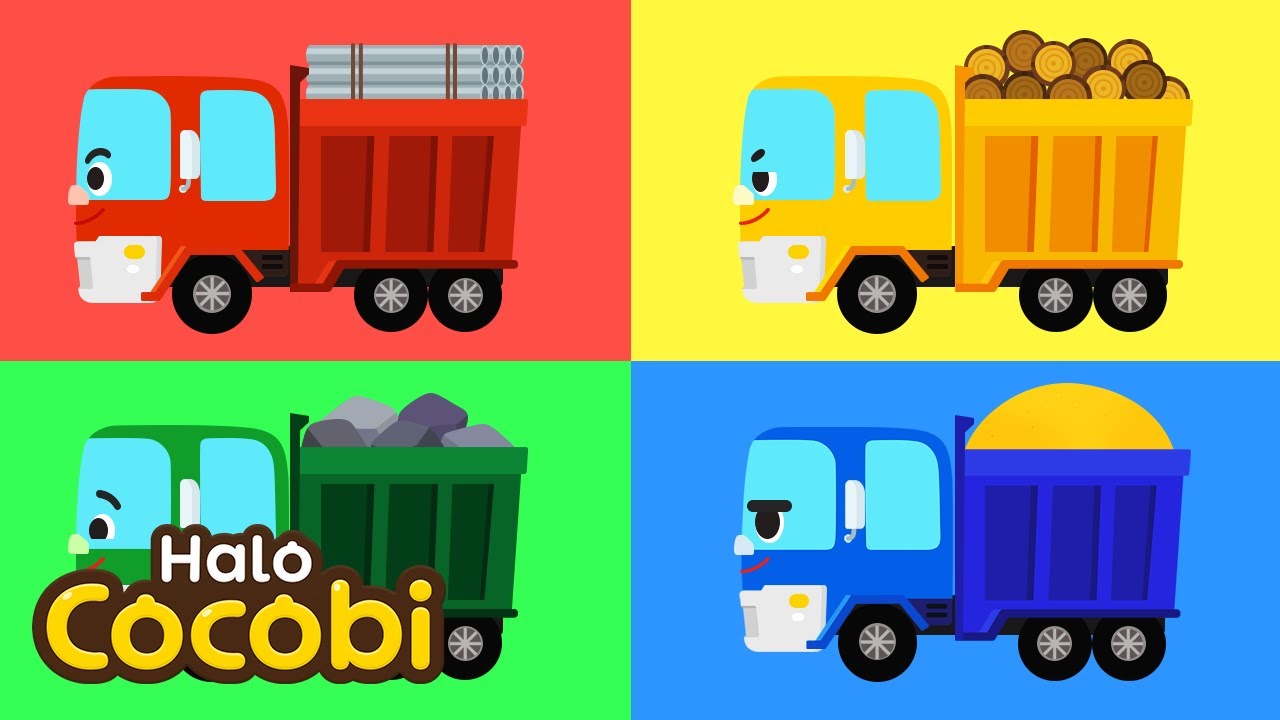 Truk Jungkit | Lagu & Kartun Mobil Anak | Halo Cocobi Bahasa Indonesia