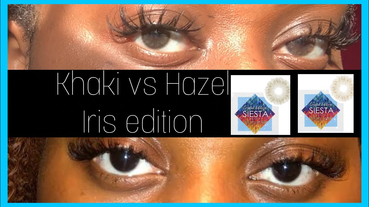 NATURAL COLOR CONTACTS FOR DARK EYES|  Iris  Khaki VS  Iris Amber ~ ColorCL Shop+ Review