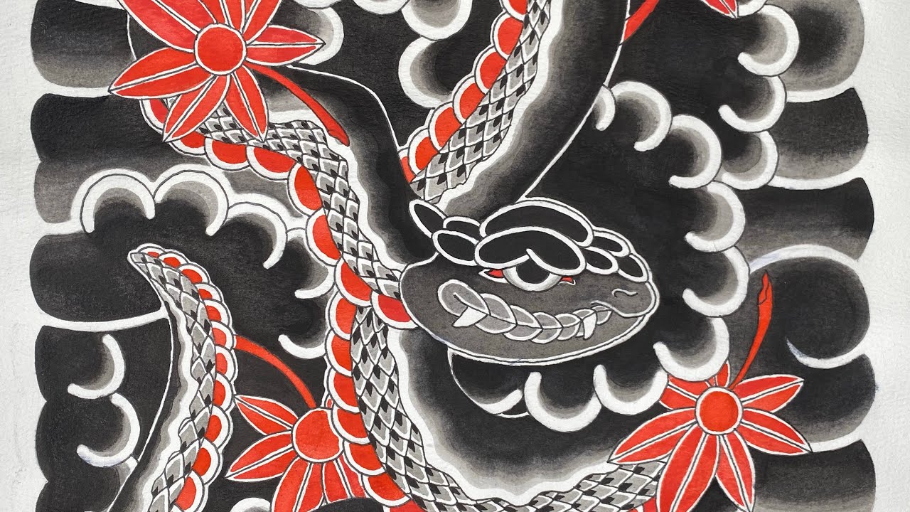 How To Draw a Japanese Tattoo | How To Draw Traditional Tattoos | Time-Lapse | Best Tattoo