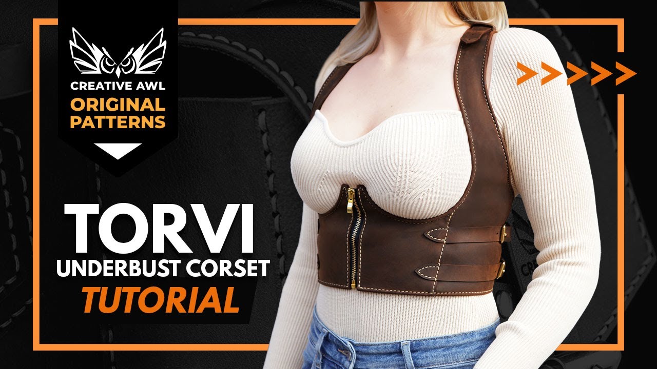 Torvi Underbust Corset DIY. How to make leather corset