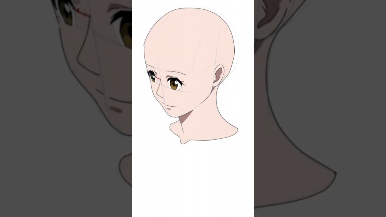 斜めの顔を描く時のよくある間違いその③