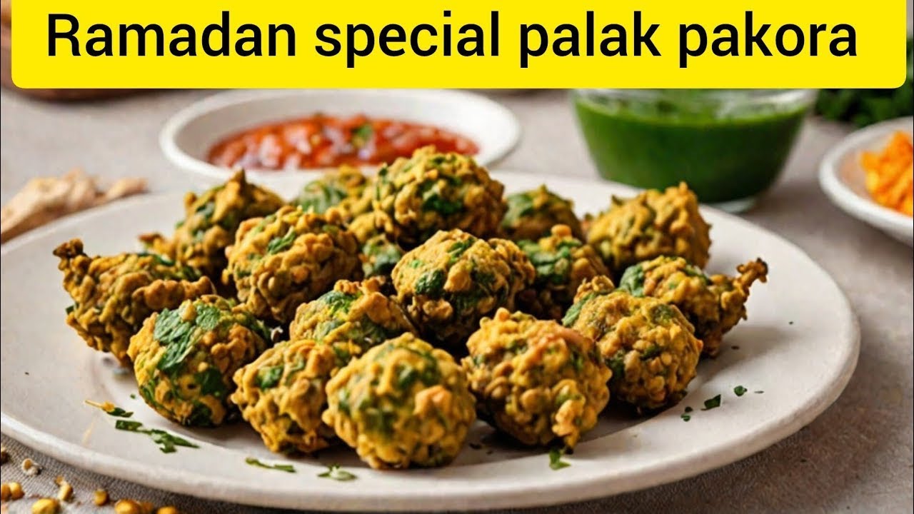 Spinach & Onion Pakoray | Crispy & Savoury Pakoray | Ramadan Special Snacks • Kitchen Magic.