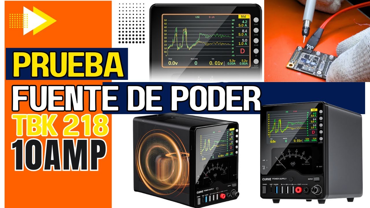Fuente de Poder TBK 218 (10A)⚡Prueba de Voltaje, Amperaje para Reparación Electrónica #electrónica