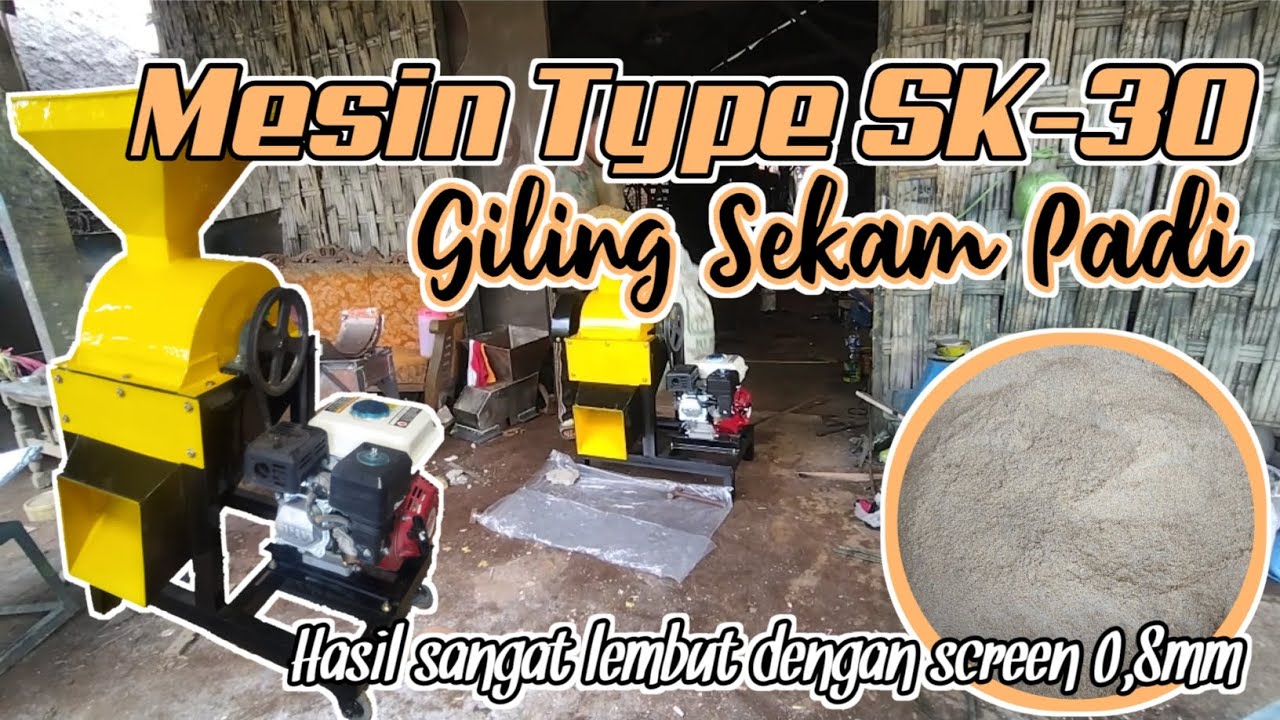 Mesin Giling Sekam Padi type SK-30 trial sebelum kirim ke pamekasan