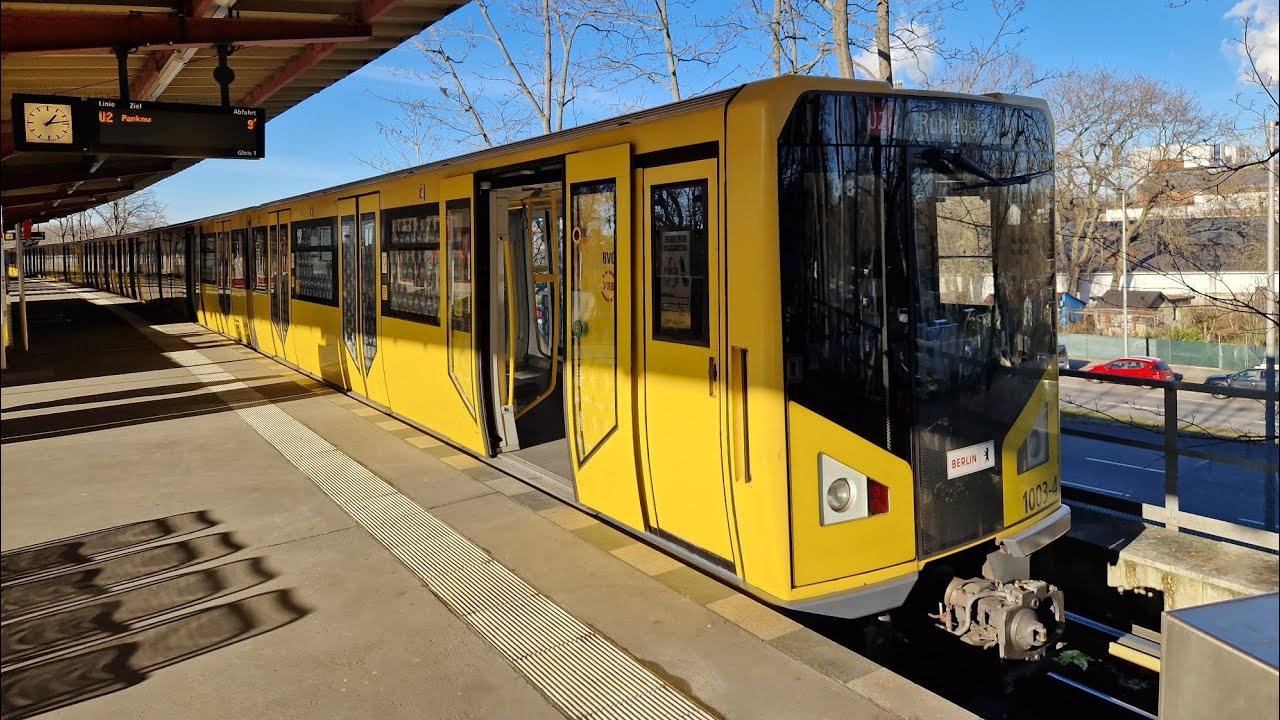 U-Bahn Berlin | Mitfahrt in der U2 von Vinetastraße bis Ruhleben im HK00 1003-1