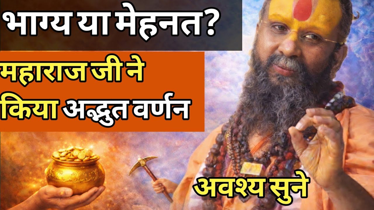 भाग्य या मेहनत? अद्भुत वर्णन अवश्य सुने। #satsang 