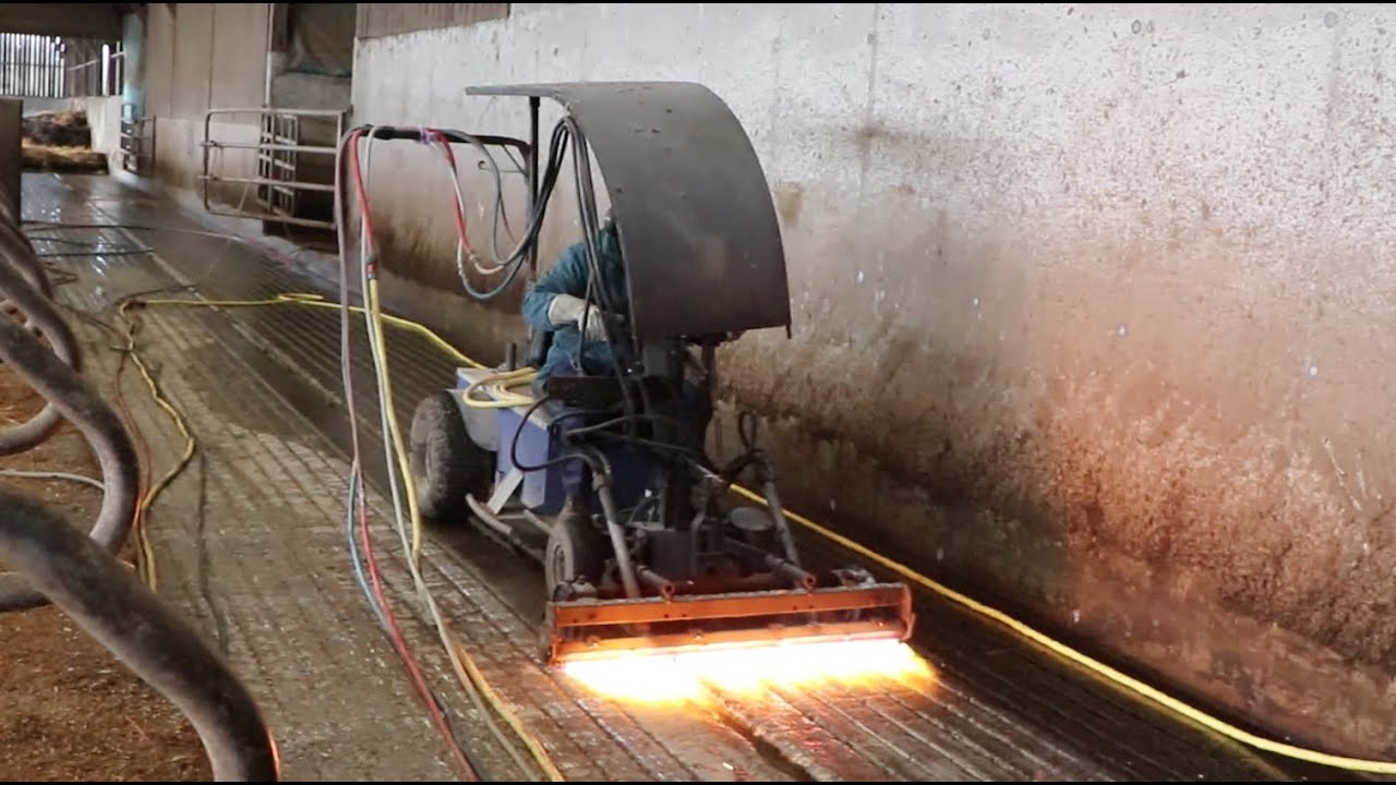Ils brûlent le béton pour éviter les glissades