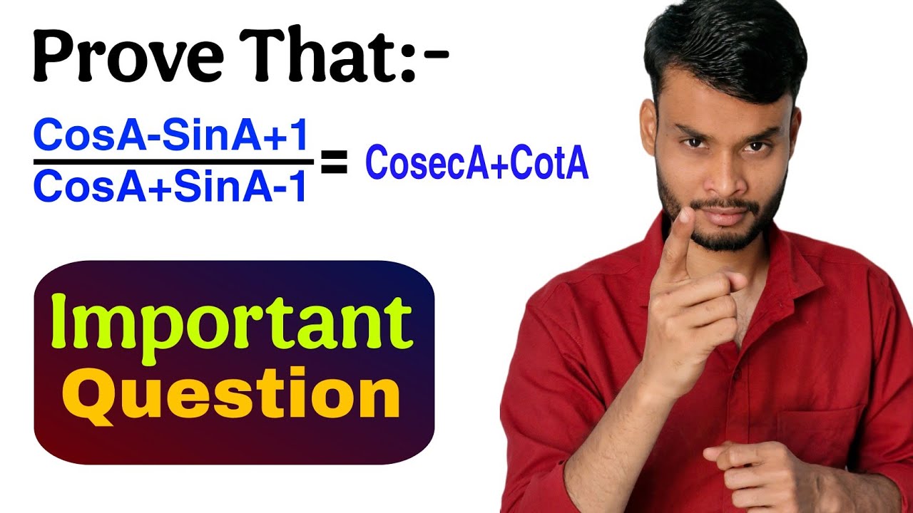Class 10 Trigonometry||Exercise 8.3 Question 4 Part 5||Prove That Question||Rahul Sharma 