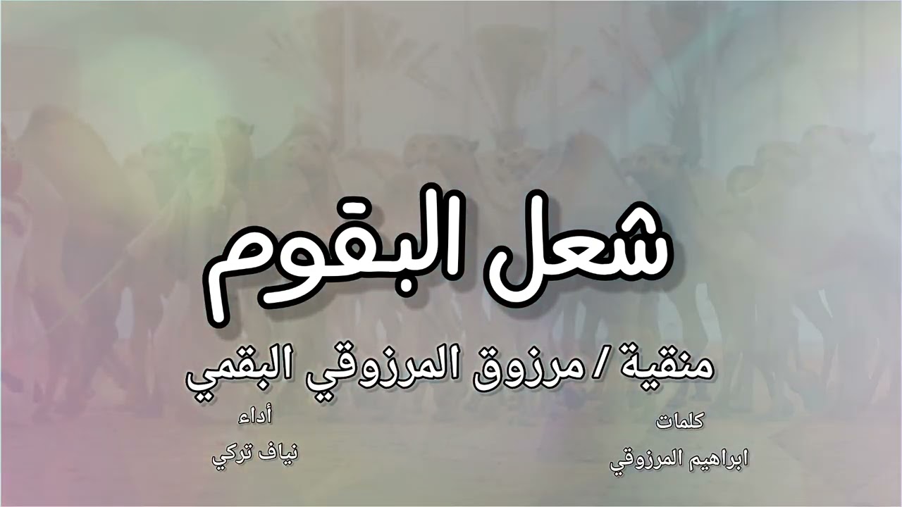 شعل البقوم منقية / مرزوق المرزوقي البقمي كلمات/ ابراهيم المرزوقي اداء نياف تركي