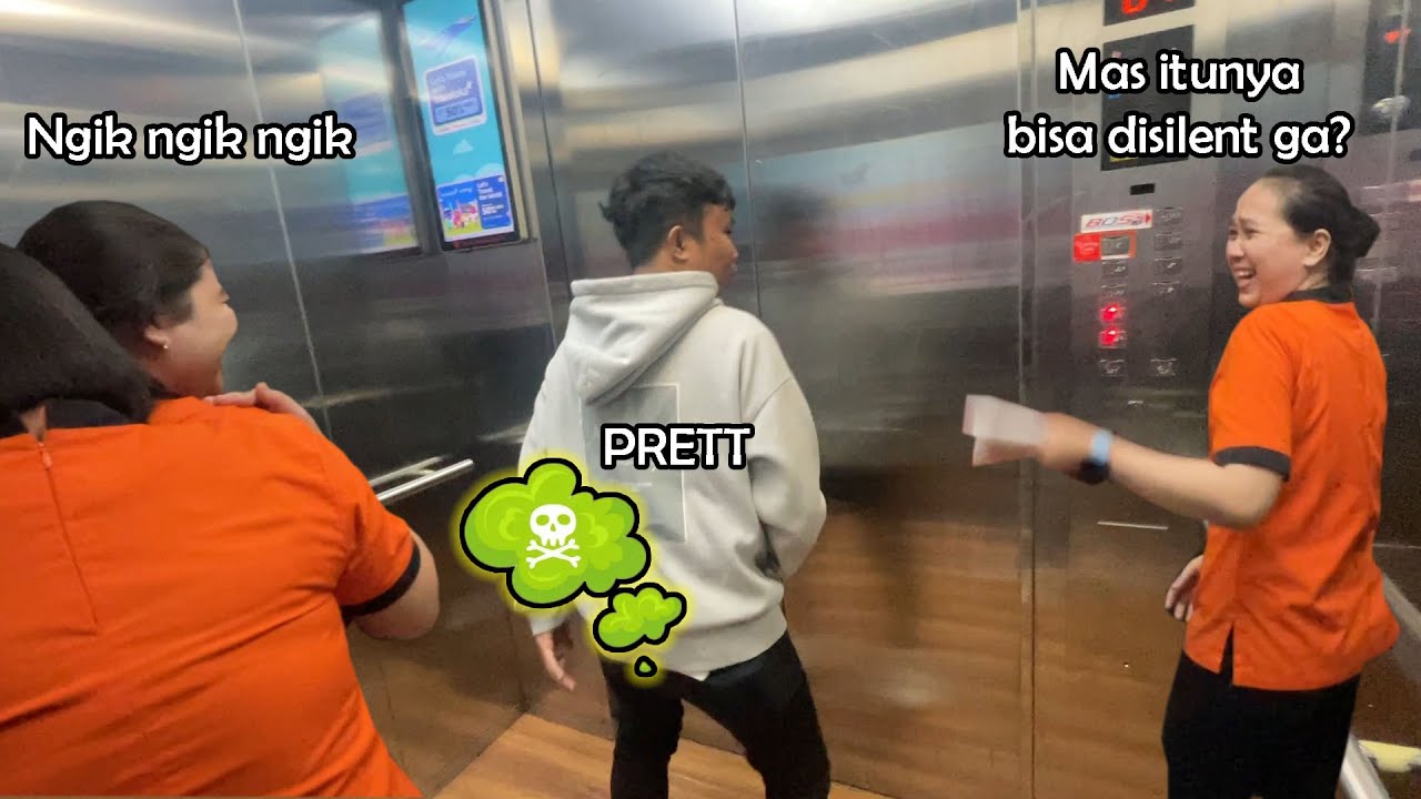 PRANK  DI DALAM LIFT BIKIN NGAKAK HAHAHAA
