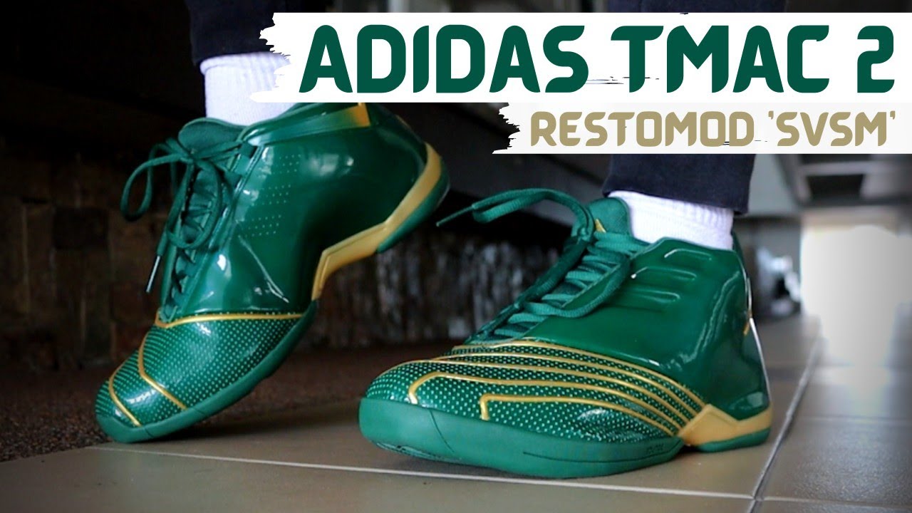 Another LeBron Adidas High School PE! Adidas TMac 2 Restomod 'SVSM' Detailed Review!