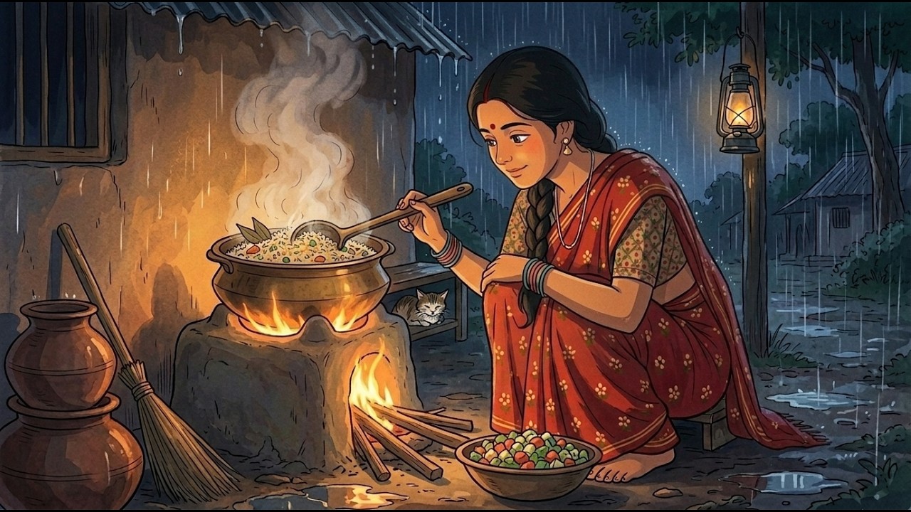 Amma’s Village Routine 🌾 | From Sunrise Work to Rainy Night Dinner ☕🌧️ | Nostalgic South Indian Life